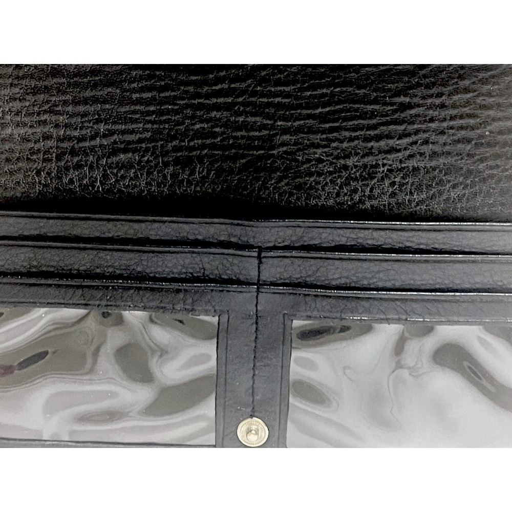 Brighton Black Croc Embossed Leather Wallet Crossbody Clutch Organizer - Picture 7 of 11